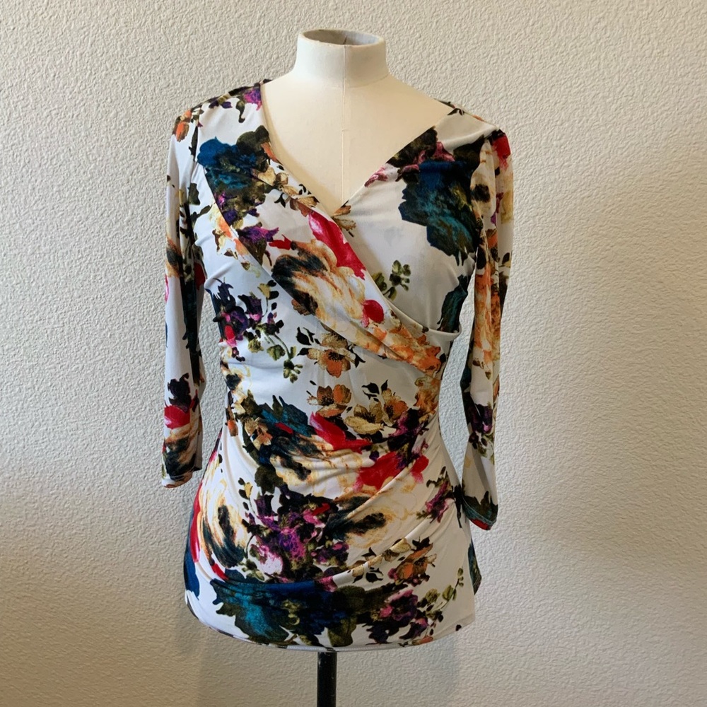 Boston Proper colorful print  top